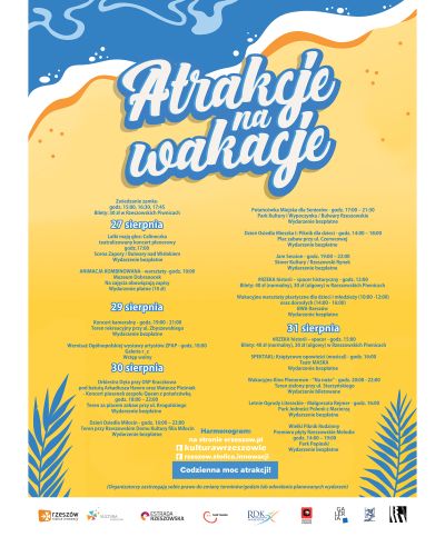 Harmonogram Atrakcji na Wakacje